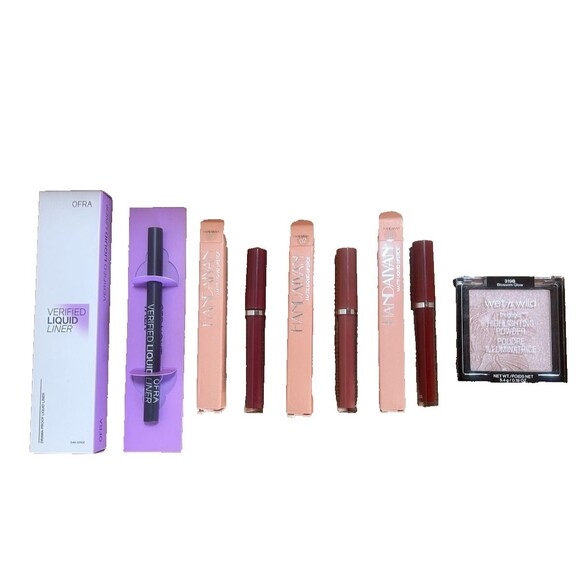 Make Up Lot OFRA Verified Liquid Liner ,Wet n Wild Highlight Handaiyan Lip Gloss - Picture 4 of 10